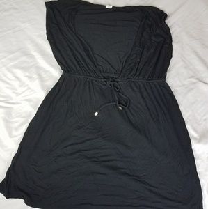 Plus Size Black Swim Cover